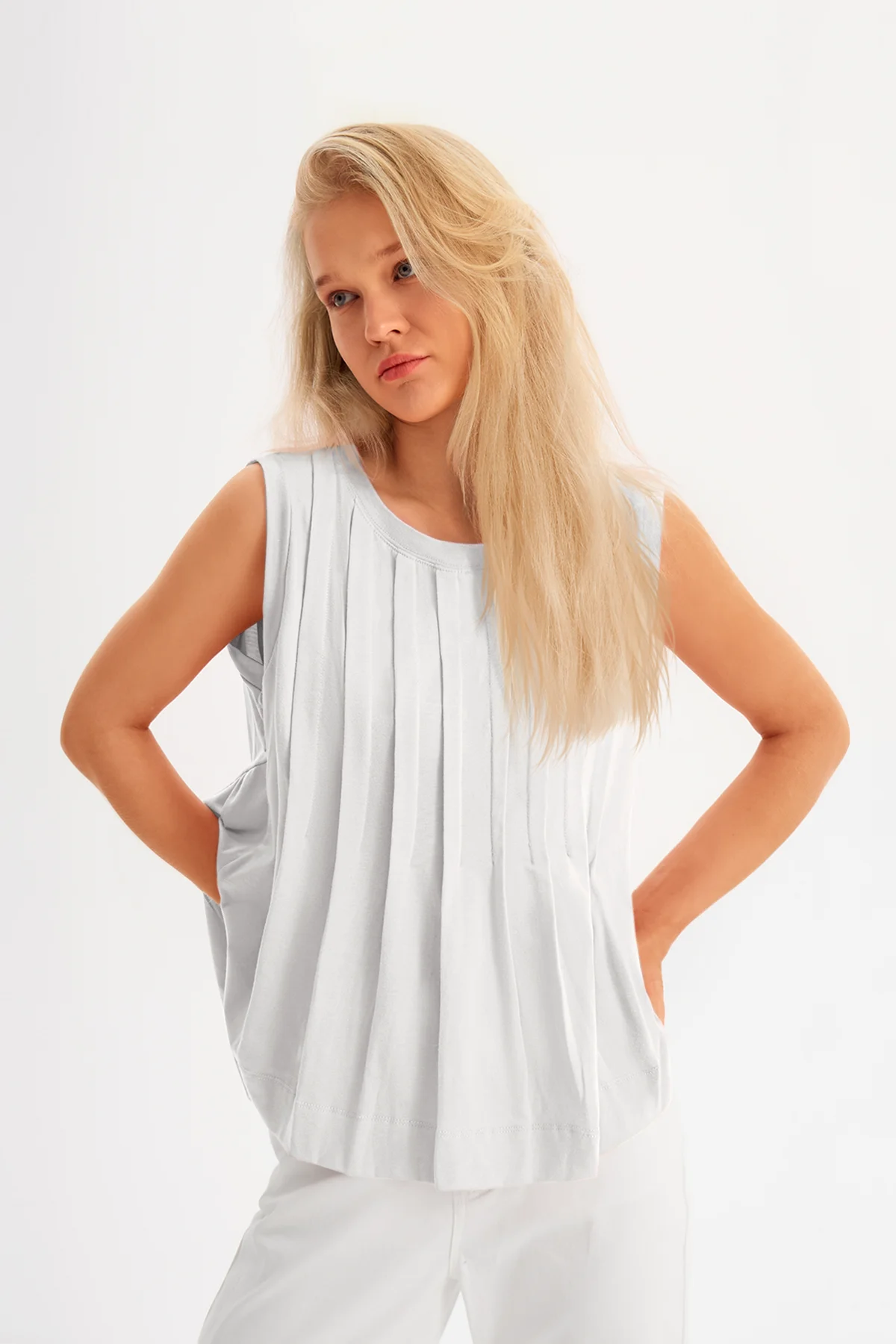 Cicy Bell Women's Peplum Flowy Tank Top.2