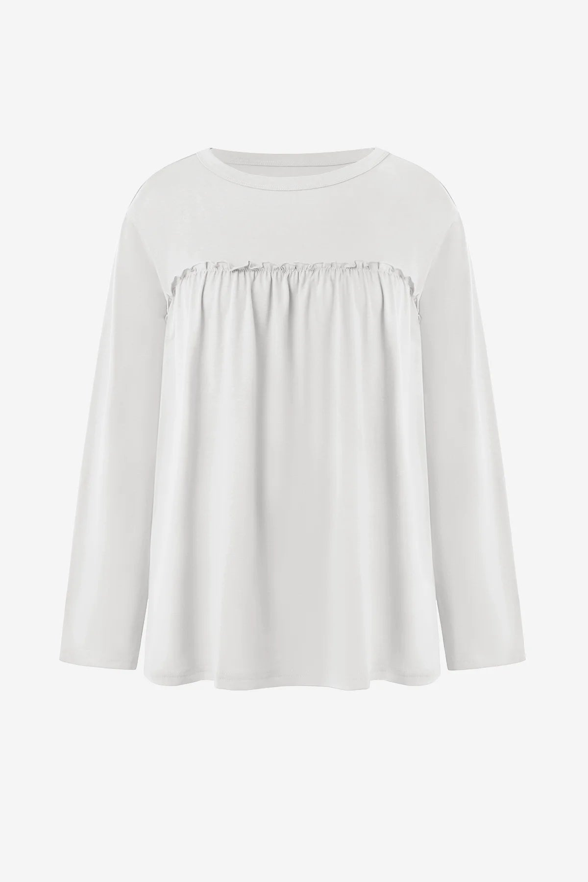 Womens White Babydoll Tunic Tops | CicyBell