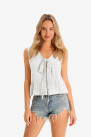 Cicy Bell Women's V-Neck Babydoll Tank Top1