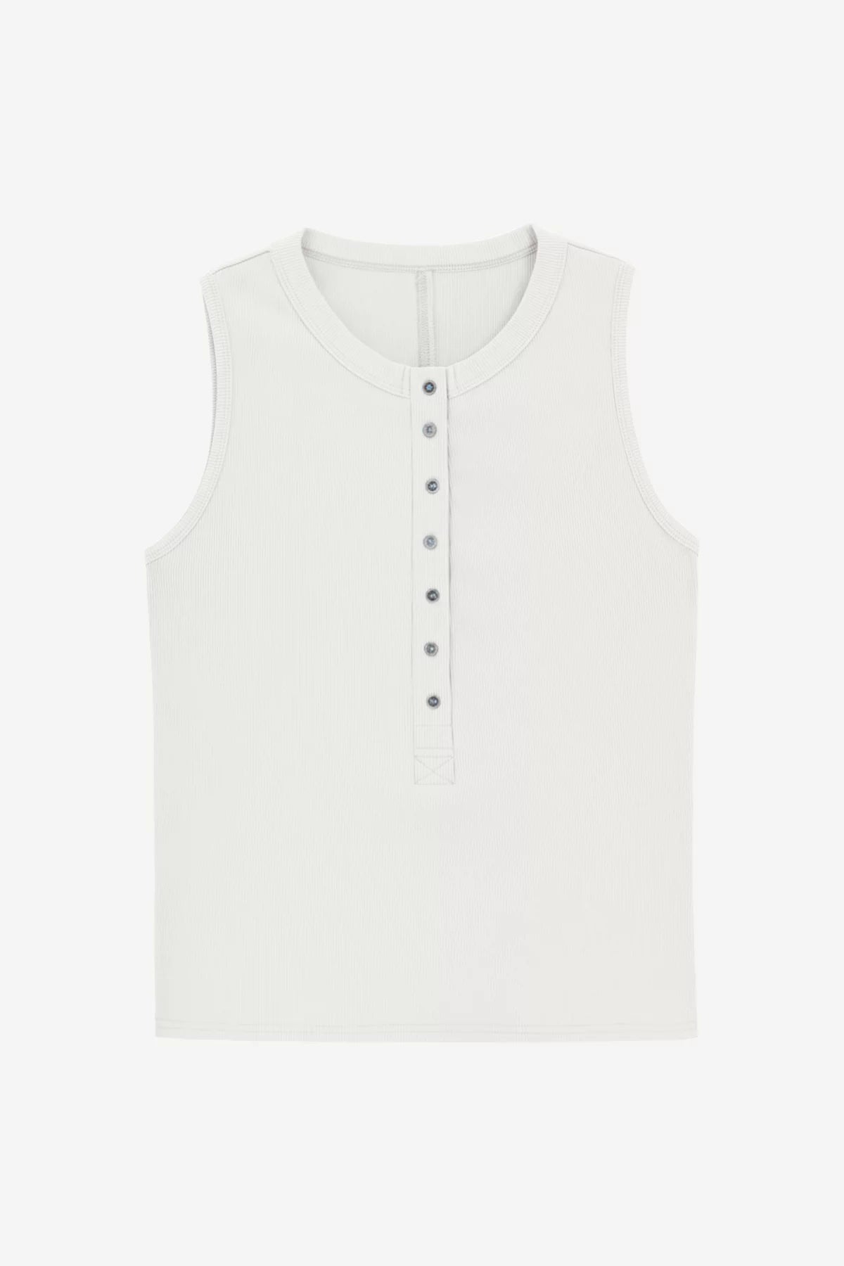 Womens White Henley Tank Tops | CicyBell