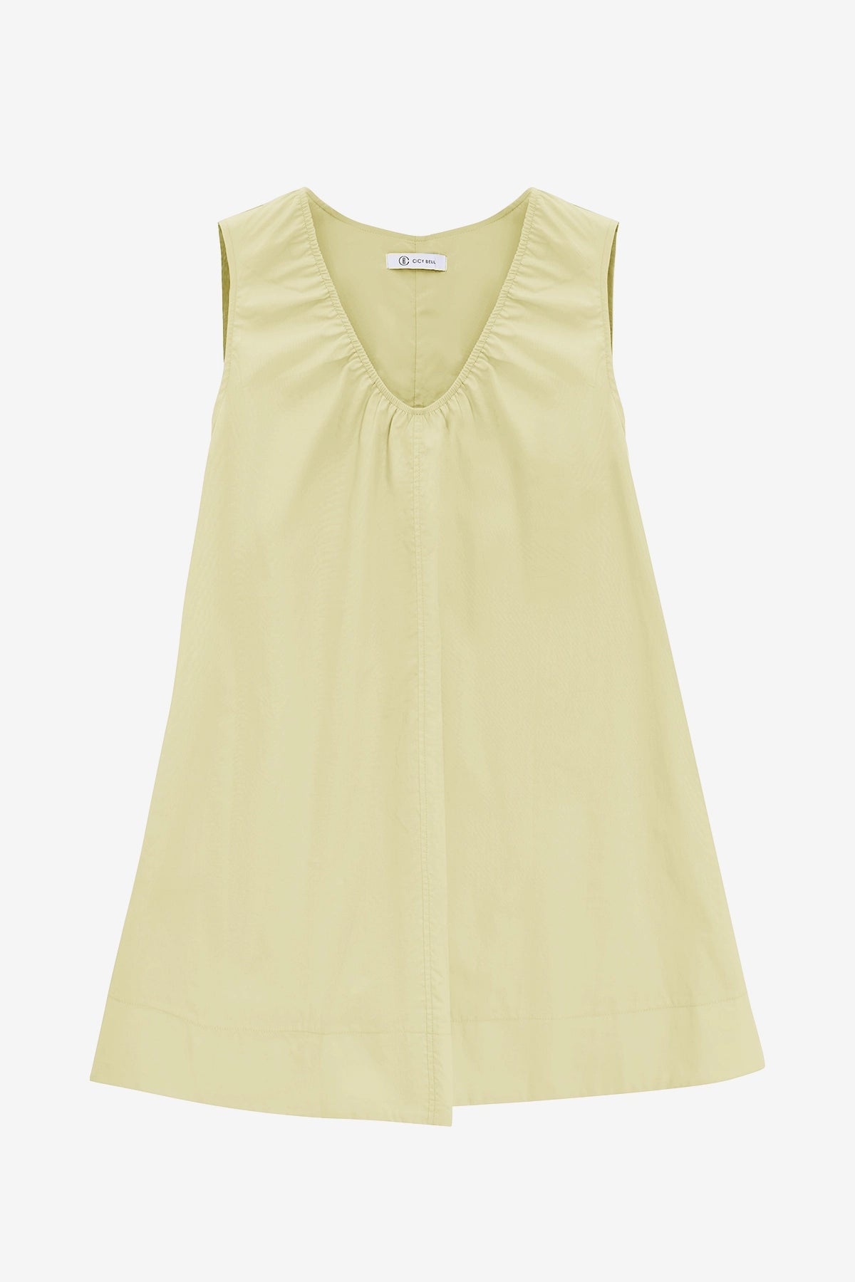 Womens Yellow Babydoll Tank Mini Dress | CicyBell