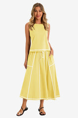 Womens Yellow Summer 2 Piece Outfits | CicyBell