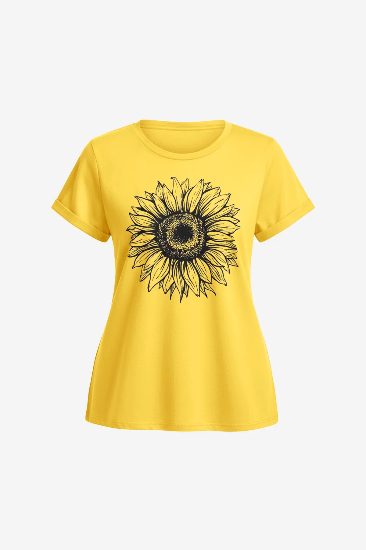 Women's Yellow T Shirts Short Sleeve | CicyBell