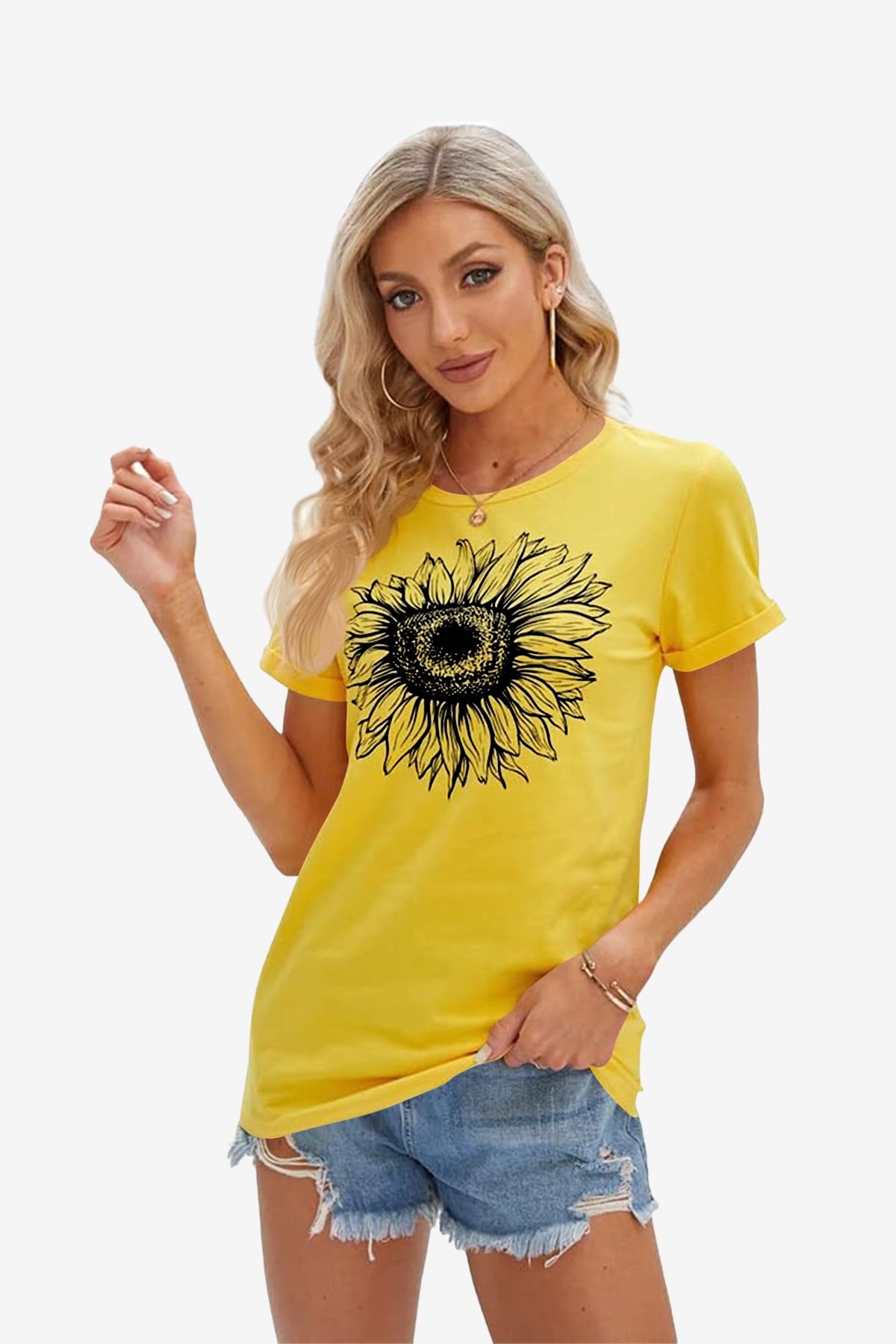 Cicy Bell Women's Sunflower Graphic T-Shirt1