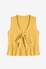 Womens Yellow Babydoll Tank Tops | CicyBell