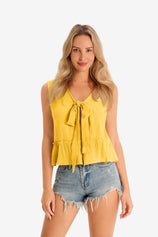 Cicy Bell Women's V-Neck Babydoll Tank Top1