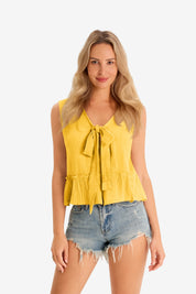 Cicy Bell Women's V-Neck Babydoll Tank Top1