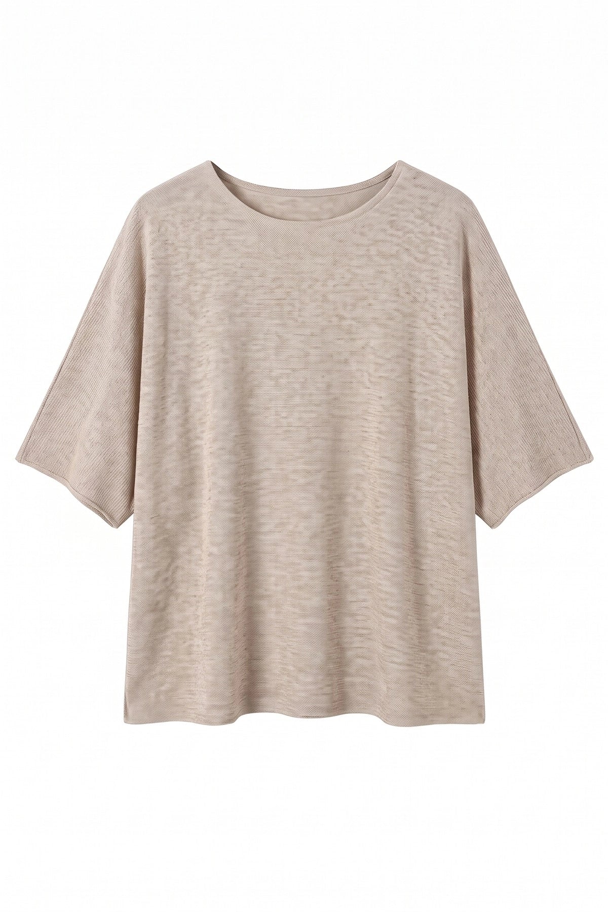 Womens Beige Half Sleeve Sweaters | Cicy Bell