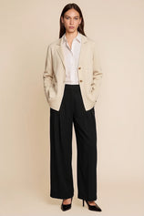 Womens Apricot Long Sleeve Sweater Blazer | CicyBell