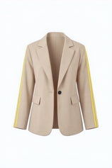 Womens Apricot Color Block Blazer| CicyBell
