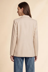 Womens Apricot Color Block Blazer| CicyBell