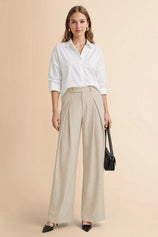 Womens Apricot Wide Leg Dressy Pants | CicyBell
