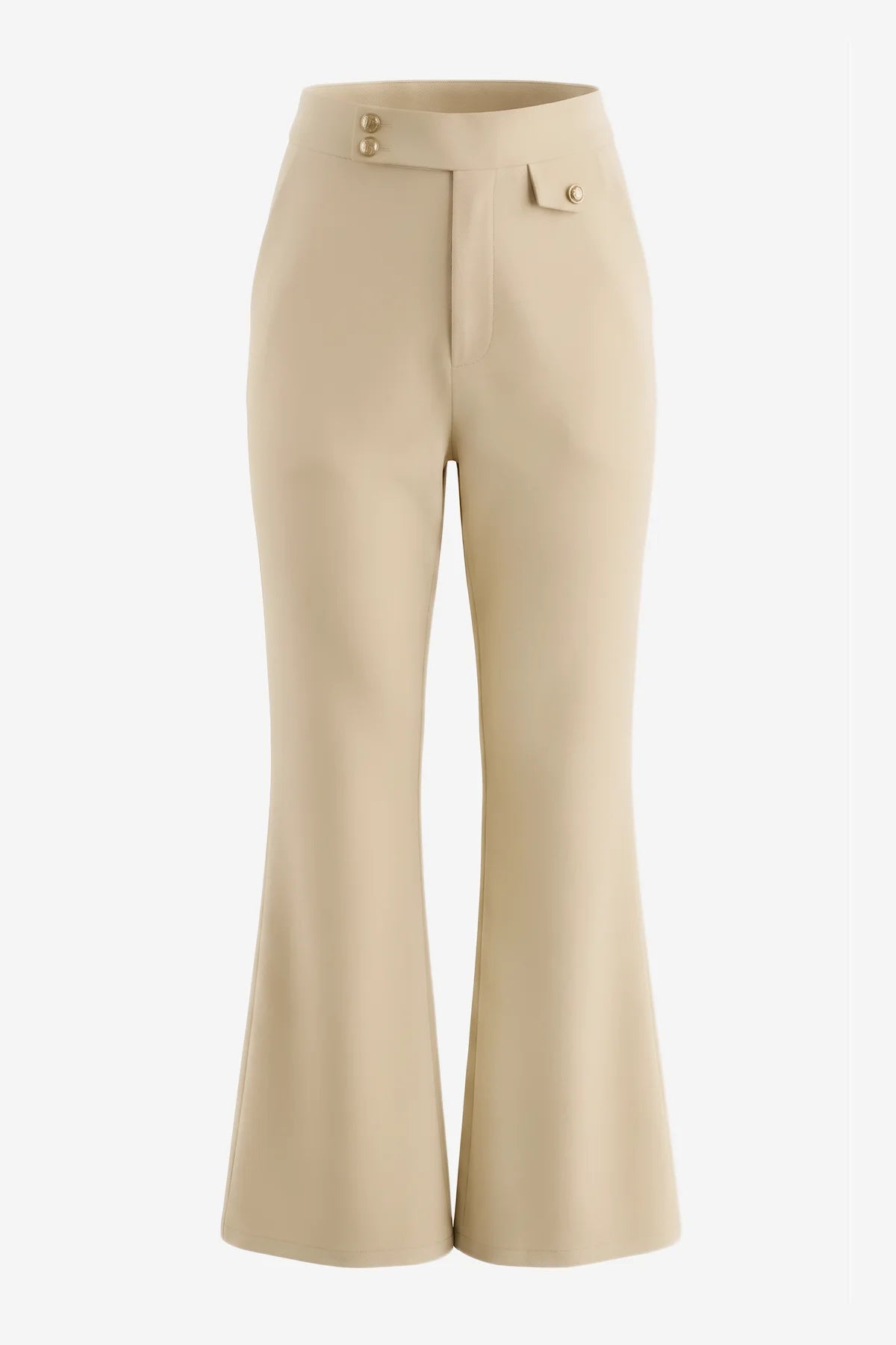 Womens Apricot Flared Dress Pants | CicyBell