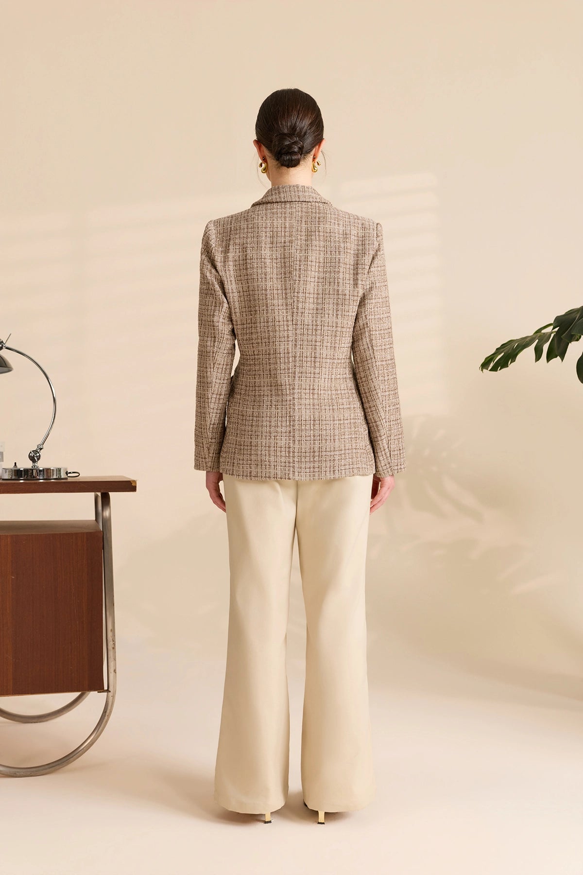 Womens Apricot Flared Dress Pants | CicyBell