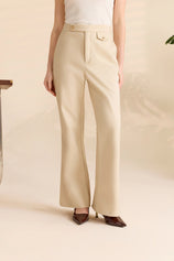 Womens Apricot Flared Dress Pants | CicyBell
