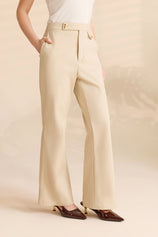 Womens Apricot Flared Dress Pants | CicyBell