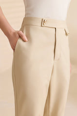 Womens Apricot Flared Dress Pants | CicyBell