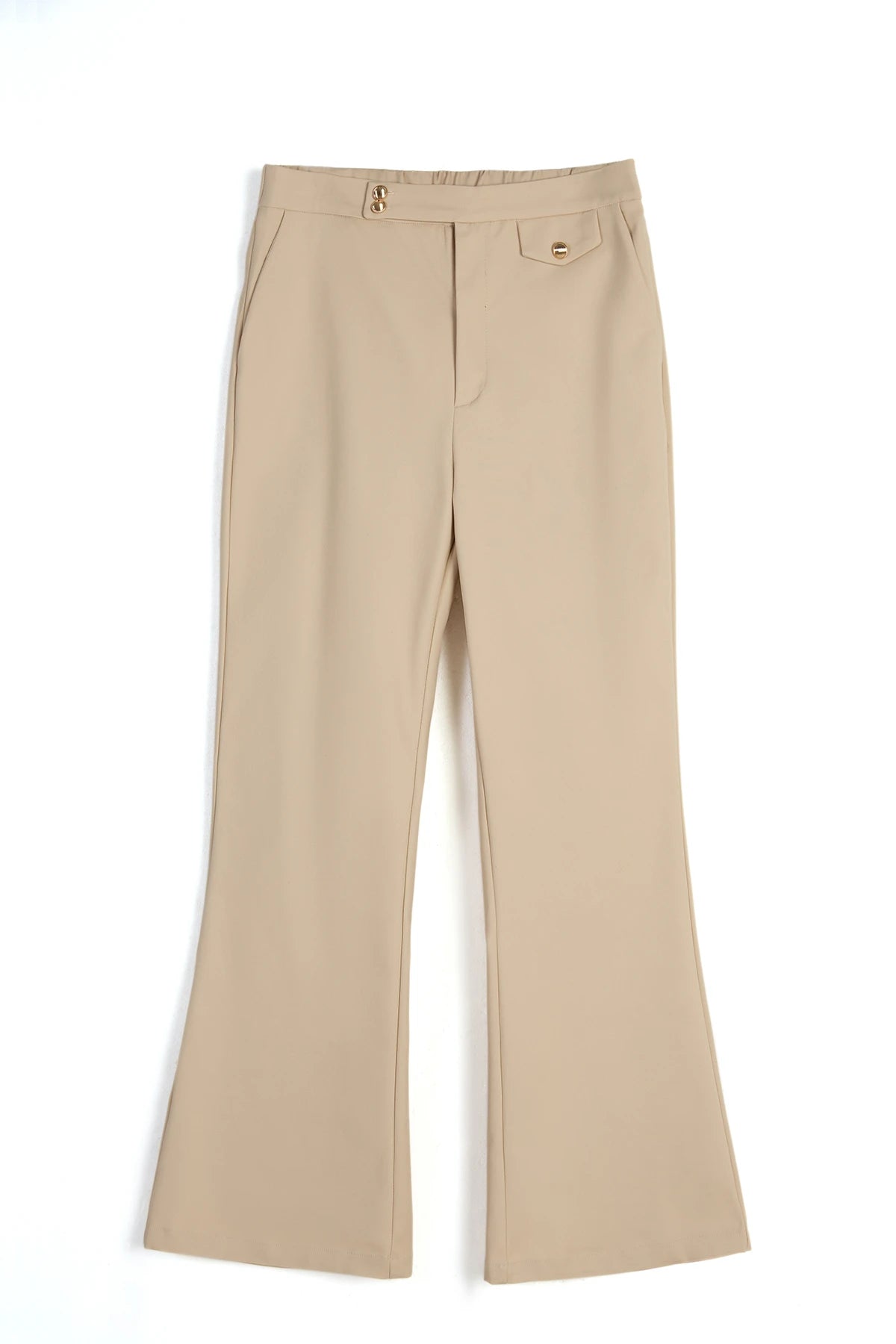 Womens Apricot Flared Dress Pants | CicyBell