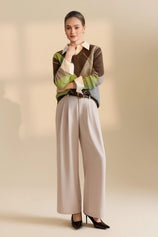 Womens Apricot Business Wide Leg Dress Pants | CicyBell