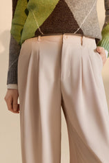 Womens Apricot Business Wide Leg Dress Pants | CicyBell