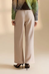 Womens Apricot Business Wide Leg Dress Pants | CicyBell