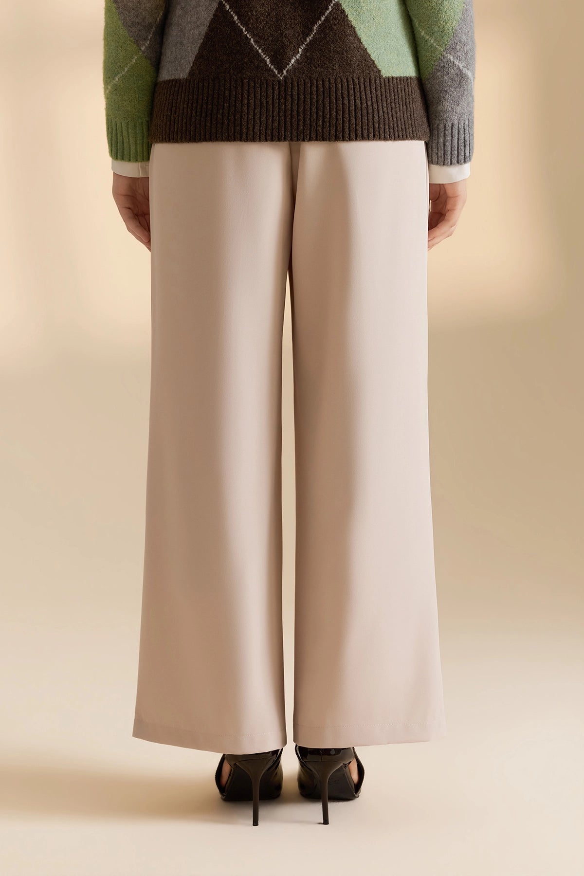 Womens Apricot Business Wide Leg Dress Pants | CicyBell