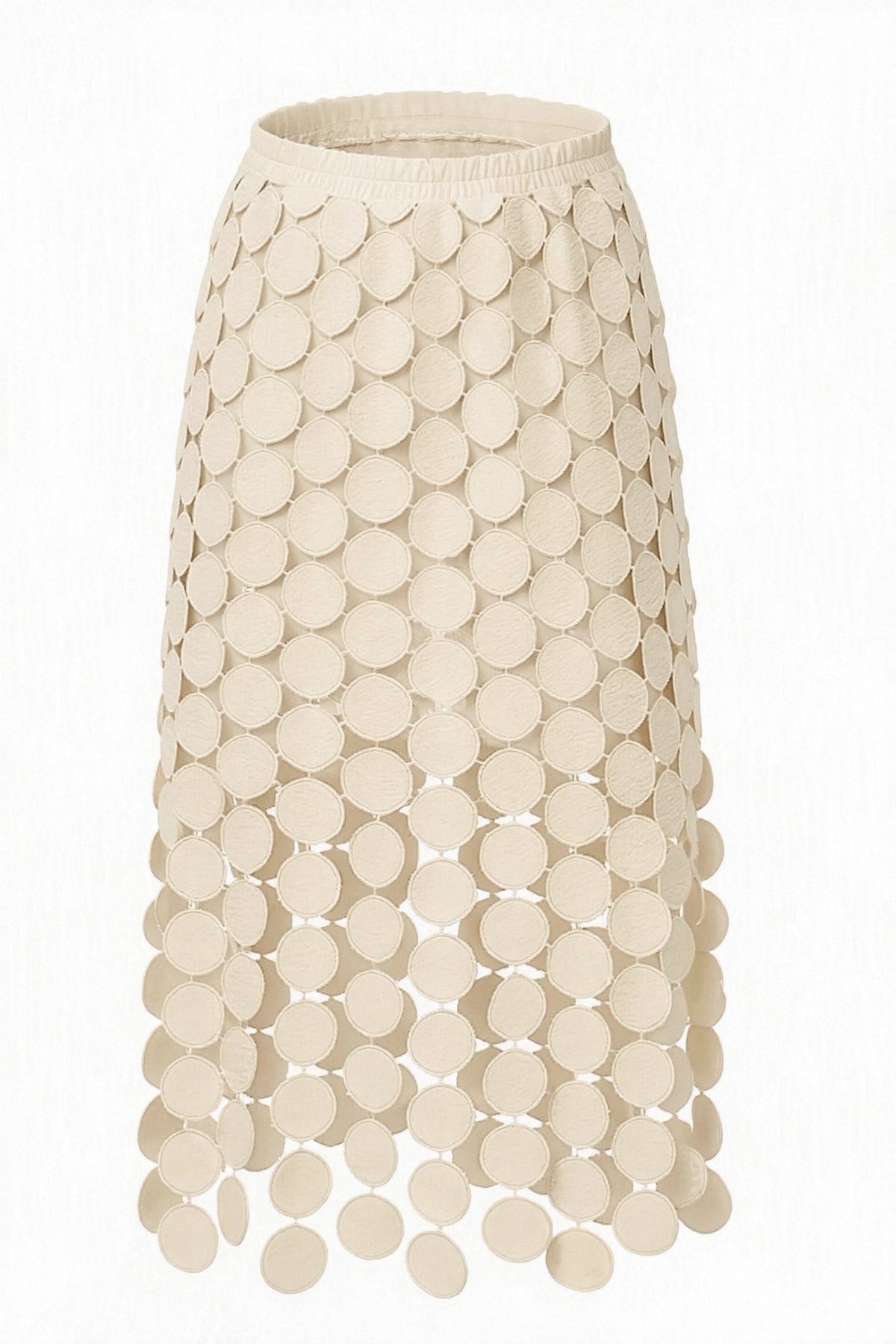 Cicy Bell Womens Apricot Hollow Out Maxi Skirts