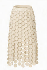 Cicy Bell Womens Apricot Hollow Out Maxi Skirts