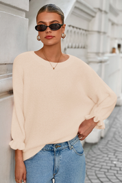 Cicy Bell Womens Apricot Ruffle Sweaters
