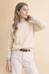 Womens Apricot Ruffle Long Sleeve Sweater| CicyBell