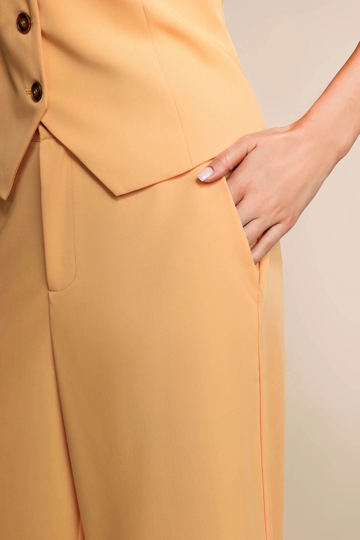 Womens Apricot Yellow Vest Sets Summer 2 Piece Outfits | CicyBell