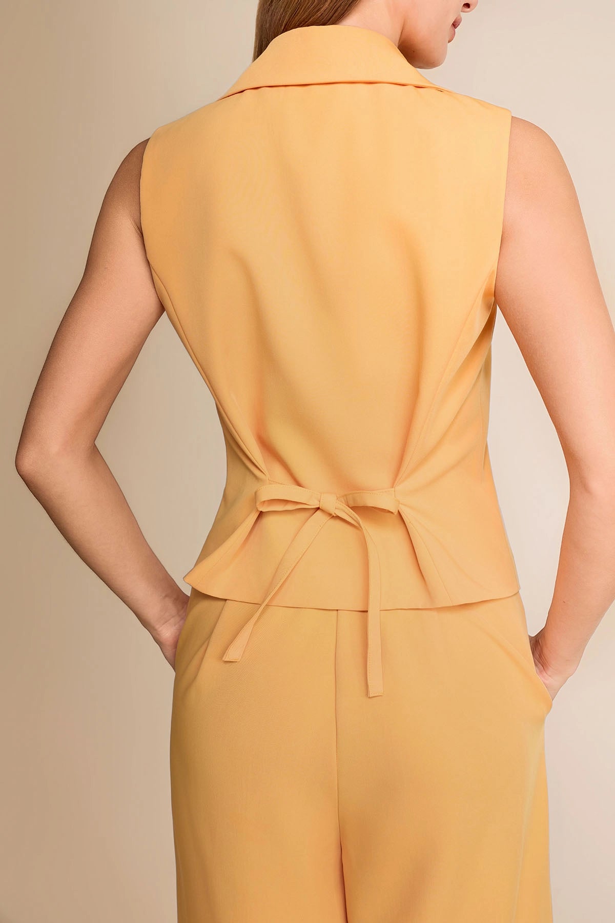 Womens Apricot Yellow Vest Sets Summer 2 Piece Outfits | CicyBell