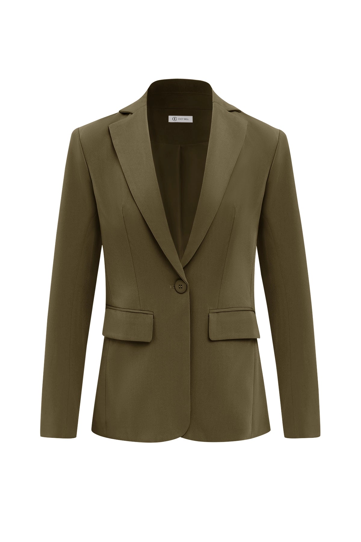 Womens Army Green Casual Work Blazers | CicyBell