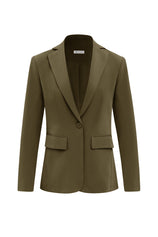 Womens Army Green Casual Work Blazers | CicyBell