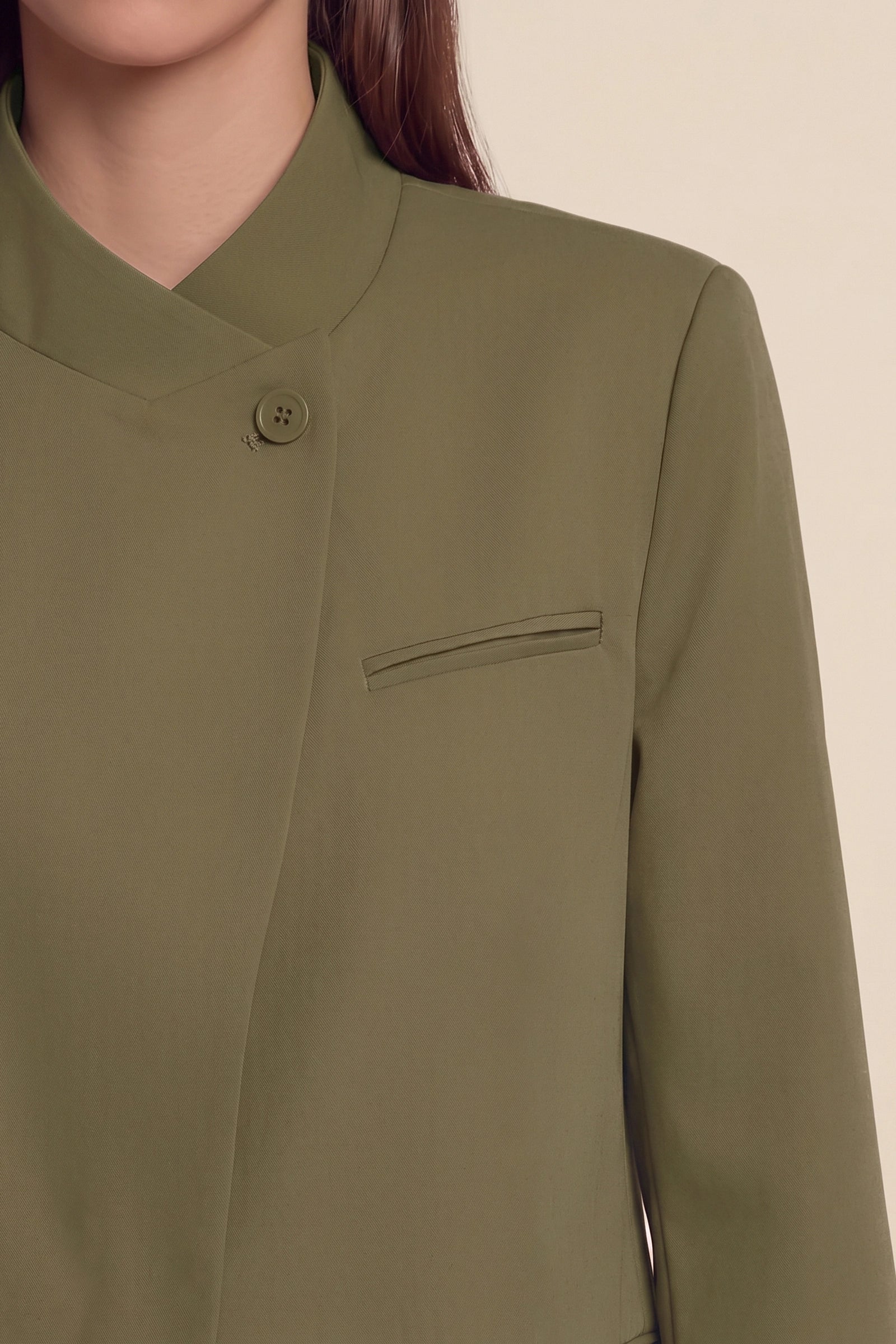 Womens Army Green Professional  Blazer | CicyBell