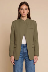 Womens Army Green Professional  Blazer | CicyBell