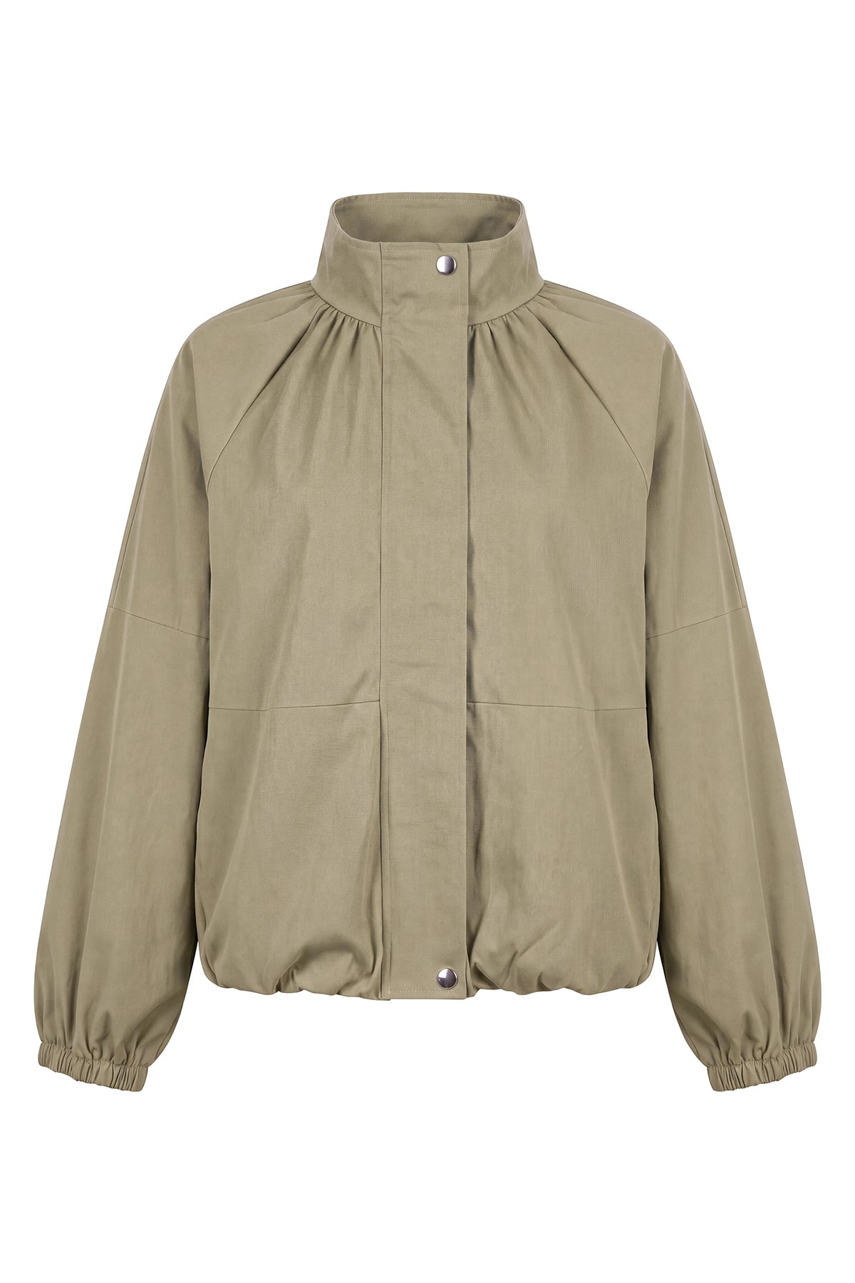 Womens Army Green Cropped Bomber Jacket | CicyBell