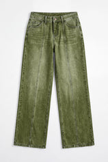 Womens Army Green High Waisted Baggy Jeans | CicyBell
