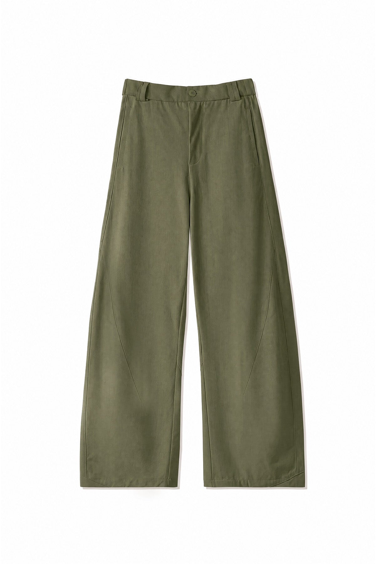 Womens Army Green Barrel Wide Leg Pants | CicyBell