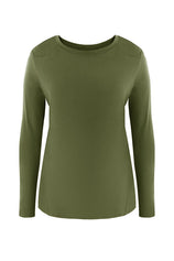Cicy Bell Womens Army Green Long Sleeve Shirts