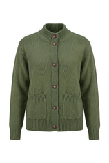 Womens Army Green Chunky Sweaters Cardigan | Cicy Bell