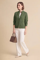 Womens Army Green Chunky Sweaters Cardigan | Cicy Bell
