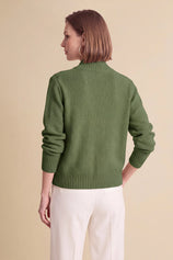 Womens Army Green Chunky Sweaters Cardigan | Cicy Bell