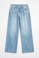 Womens Baby Blue High Waisted Baggy Jeans | CicyBell