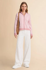 Womens Bean Paste Striped Cardigan Sweaters | CicyBell
