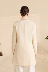 Womens Beige Business Casual Long Blazers | CicyBell