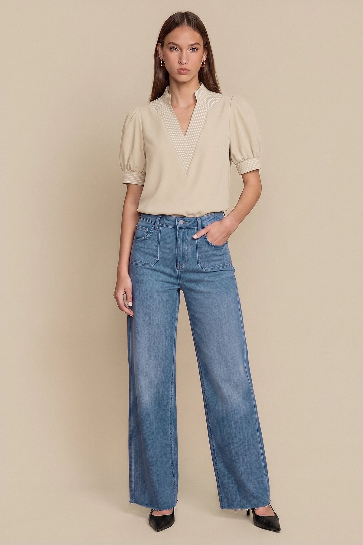 CicyBell-Women-Beige-Blouses-NX2621_2.webp