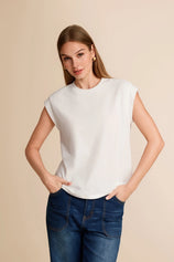 Cicy Bell Womens Beige Cap Sleeve Shirts
