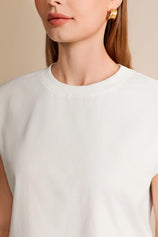 Cicy Bell Womens Beige Cap Sleeve Shirts