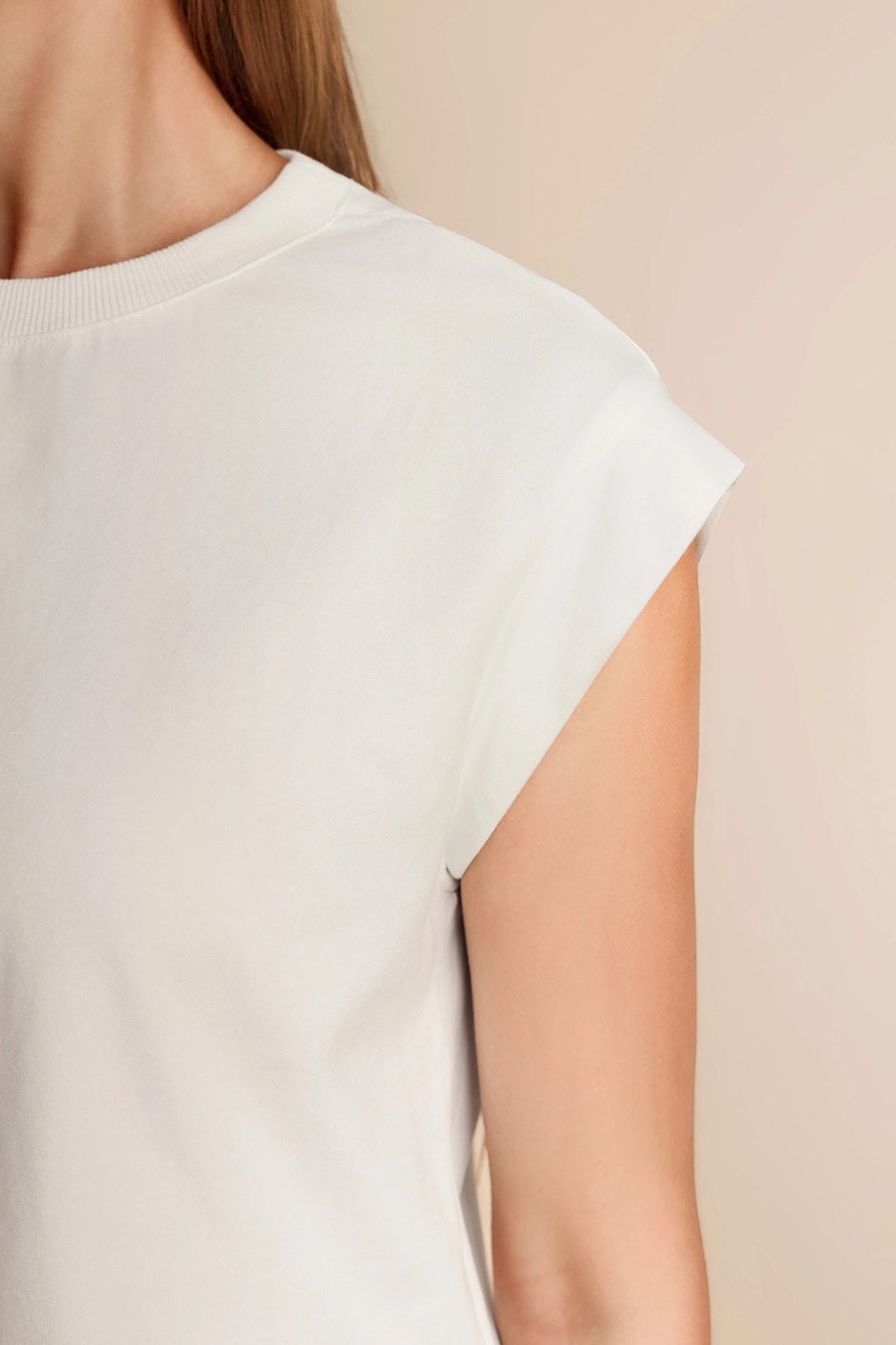 Cicy Bell Womens Beige Cap Sleeve Shirts